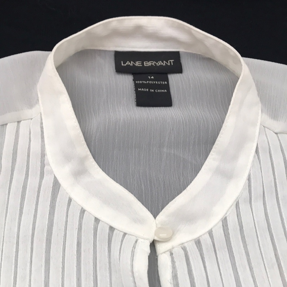 🌺Lane Bryant off white sheer  blouse size 14 - Picture 2 of 7